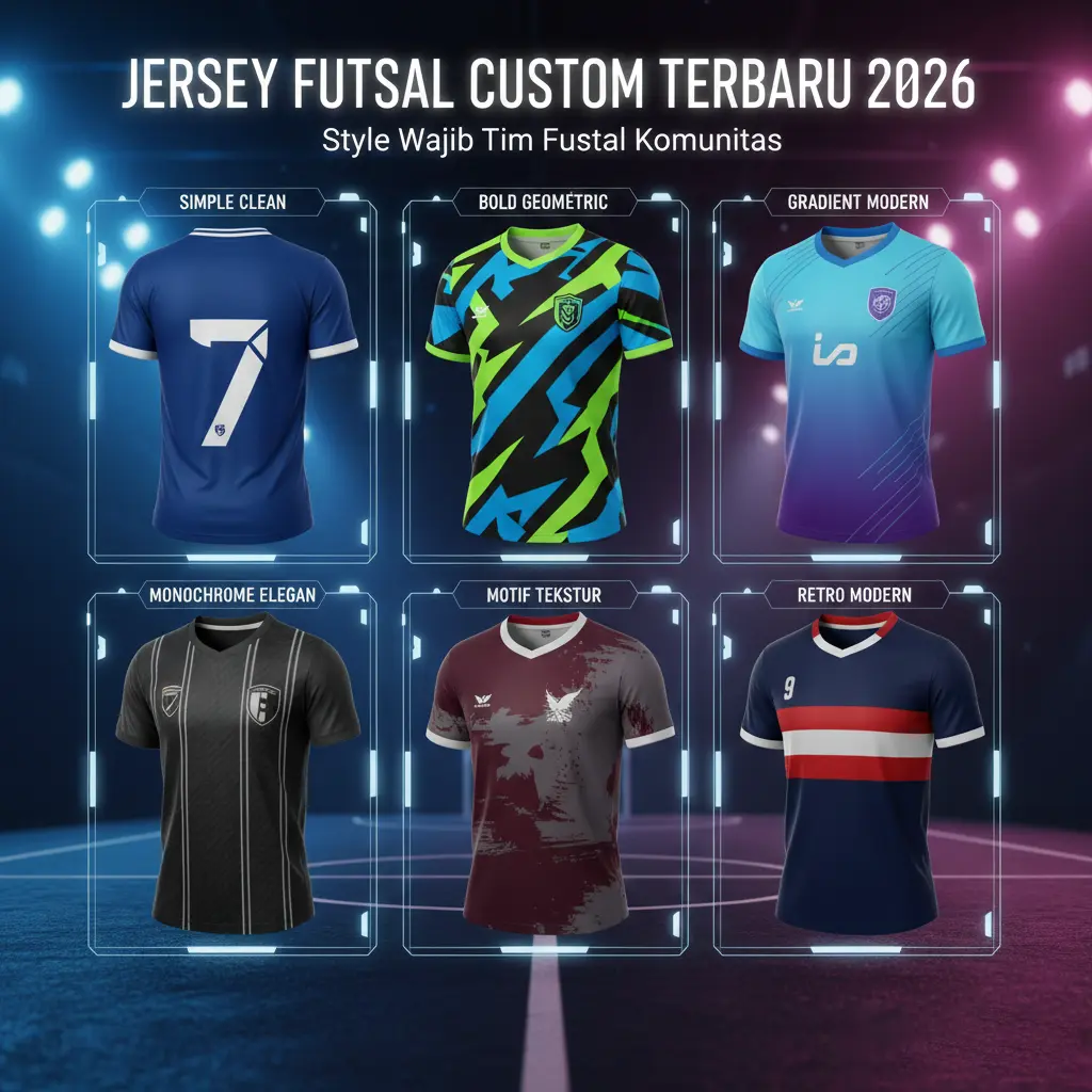 Jersey Futsal Custom Terbaru yang Paling Banyak Dipesan Awal Tahun