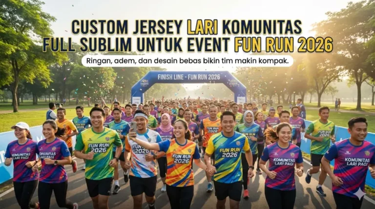 Custom Jersey Lari Komunitas Full Sublim untuk Event Fun Run 2026